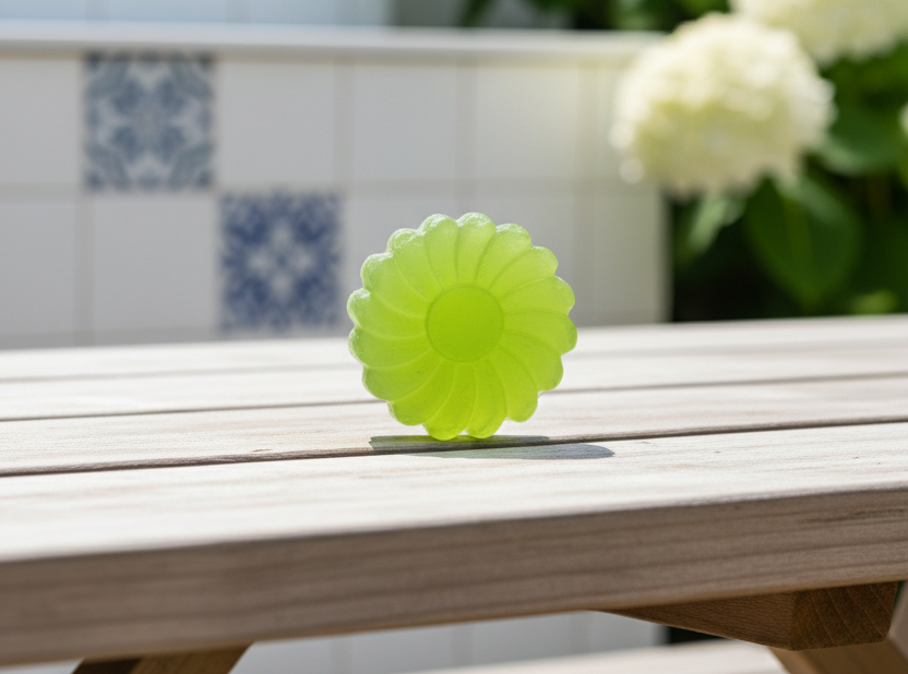 Flower-Shaped vibrant green